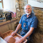 Joe Finch in his pottery 2016